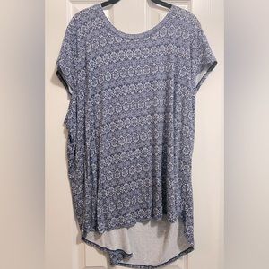 EMALINE WOMAN NAVY XL FLORAL TOP